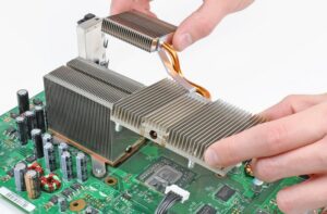 Heat sink compound application